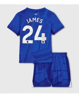 Chelsea Reece James #24 Maglia Gara Casa Repliche 2025-26 Bambino Maniche Corte
